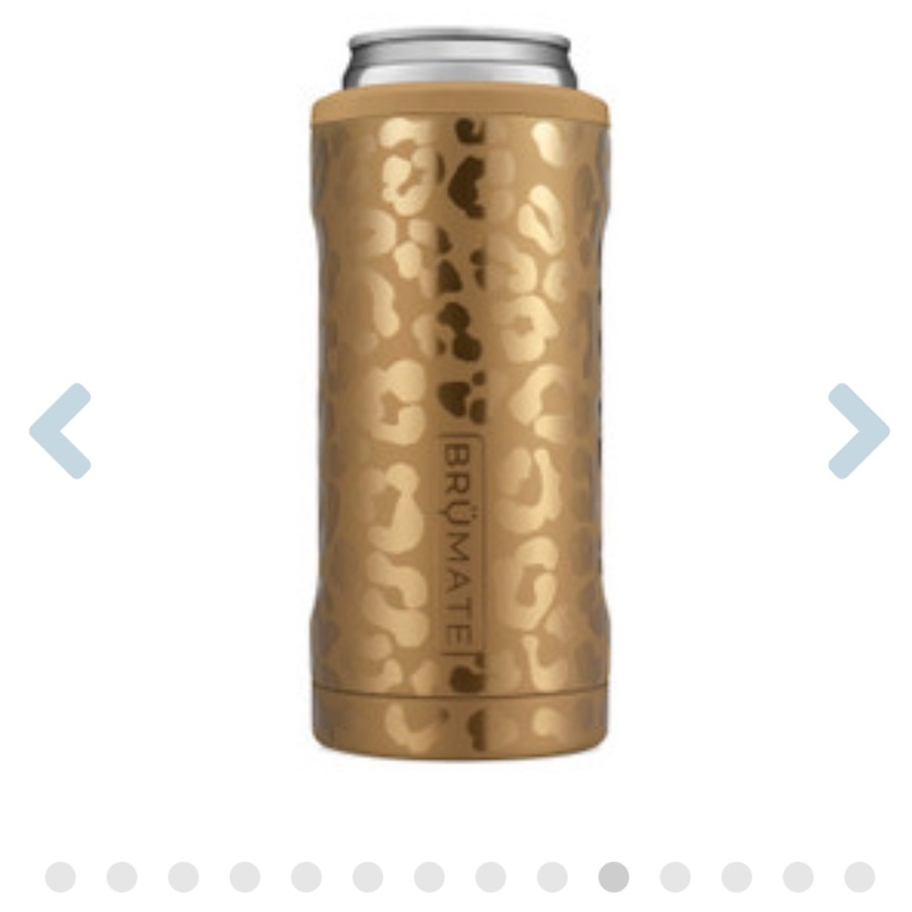 Gold Leopard Brumate Slim Can Cooler